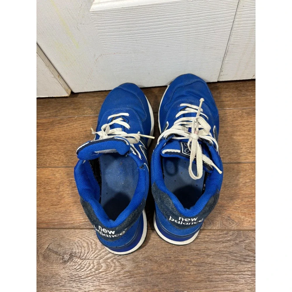 New Balance 574 Athletic Shoes Blue White Men's‎ Size 9.5 Sneakers